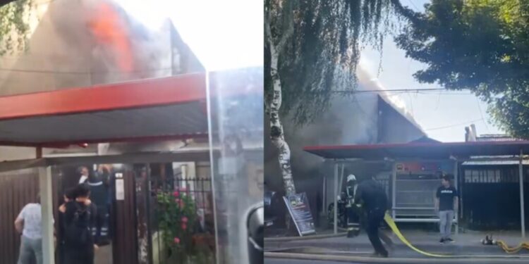 Asombroso rescate de tres niños llevado a cabo por pasajeros de una micro durante el incendio en Los Ángeles.