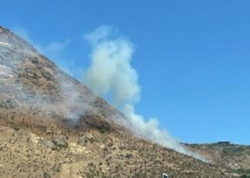 Se reporta incendio en pastizales del cerro «Pan de Azúcar» en Las Canteras.