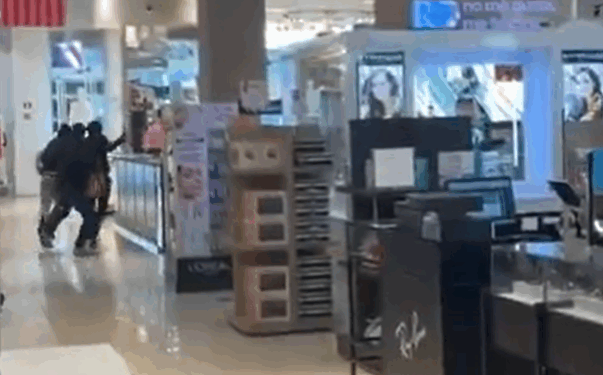 Delincuentes asaltan una tienda en el Mall Arauco Maipú y escapan en un automóvil clonado.