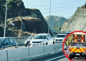 Accidente causa congestión en la autopista Radial Nororiente.