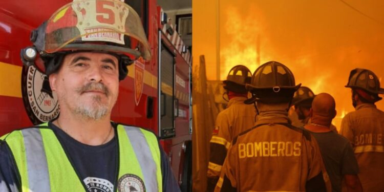 Paul Vásquez “El Flaco” sufre lesiones al combatir un voraz incendio en San Bernardo.