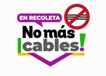 Recoleta saca más de 17 kilómetros de cables viejos.