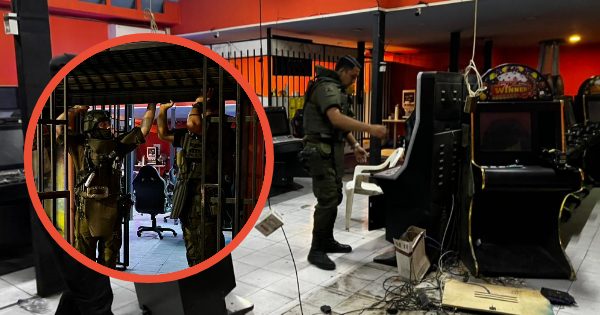 [COLINA] Cerraron casino ilegal y confiscadas armas al interior.