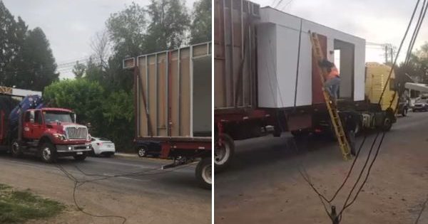 Camión corta cables de la luz en la Avenida Chicureo.