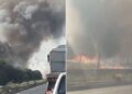 Incendio en Lampa quema pastizales y se extiende a una bodega.