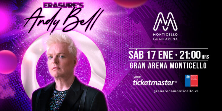 Andy Bell confirma show en Chile en el Gran Arena Monticello.