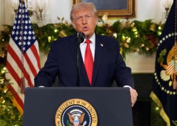 Donald Trump no hizo comentarios sobre Venezuela en su mensaje a la nación desde la Casa Blanca.