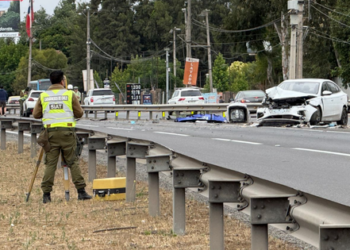 Colina: Caída de carga provoca trágico accidente en la autopista Los Libertadores.