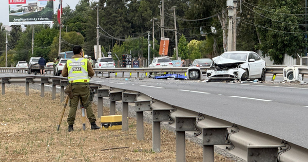 Colina: Caída de carga provoca trágico accidente en la autopista Los Libertadores.