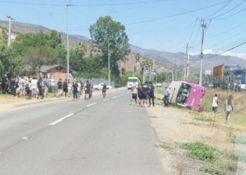 Accidente de bus particular en la Ruta 68 provoca significativa congestión.