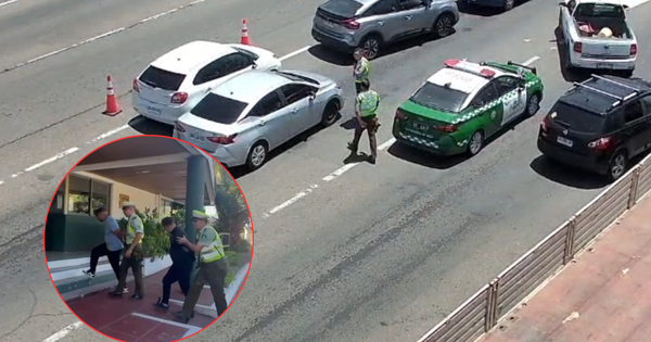 Colina: atrapan a dos cabros que estaban pincharon los neumáticos para asaltar a conductores.