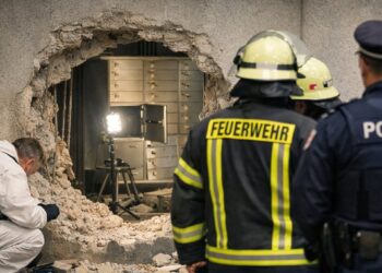 Delincuentes sustraen 30 millones de euros de la bóveda de un banco en Alemania.