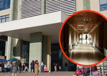 ¿Un espectro? Registran una misteriosa figura dentro del Hospital de Los Ángeles.