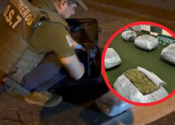 Más de 12 kilos de droga confiscados y dos delincuentes arrestados tras las fiscalizaciones en las cercanías de Cabrero.