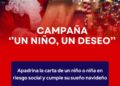 «Un niño, un deseo»: se lanza convocatoria para apadrinar cartas desde cualquier lugar.