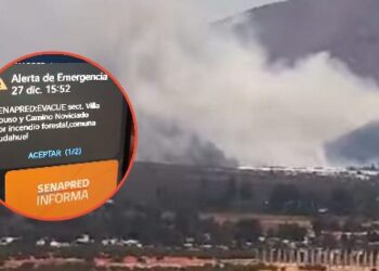 Senapred ordena evacuar zonas de Pudahuel por incendio forestal.