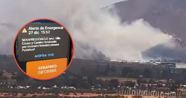Senapred ordena evacuar zonas de Pudahuel por incendio forestal.
