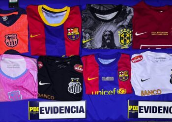 Operativo de la PDI desmantela venta de ropa deportiva falsa en Curicó: incautadas más de 400 prendas.