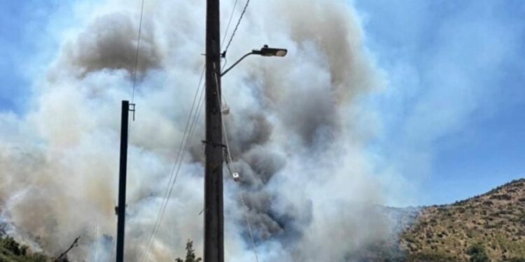 Alerta en la Región de Valparaíso: Incendio fuera de control en Catemu consume 4 viviendas.