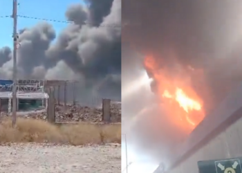 [VIDEO] Incendio afecta bodegas en San Bernardo y genera una densa nube de humo