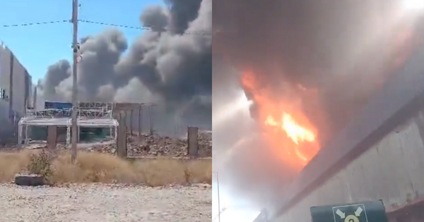 [VIDEO] Incendio afecta bodegas en San Bernardo y genera una densa nube de humo