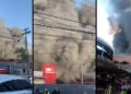 [VIDEOS] Fuego gigante quema bodegas cerca de Mall Plaza Norte