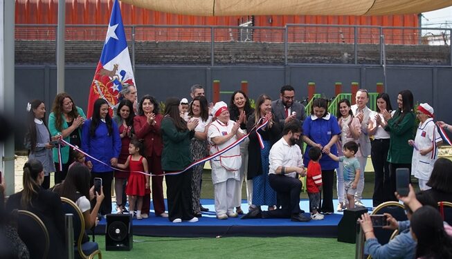 Presidente Boric da el vamos a Jardín Infantil en Lo Espejo.