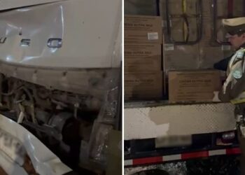 Cachan en Colina a los choros que robaron un camión en Renca.