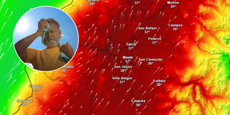 Ola de calor en la zona central marcaría el primer evento extremo de 2026: Talca podría superar los 37 °C.