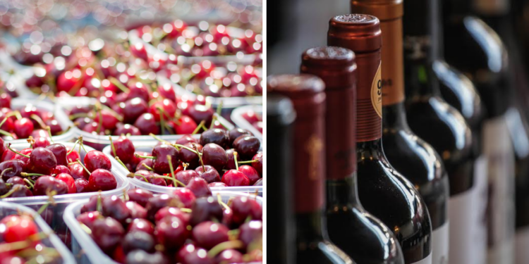 Región del Maule refuerza su comercio exterior en 2025 con un incremento del 7,7%: cerezas y vino destacan en las exportaciones.