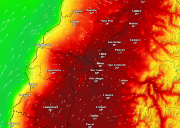 Declaran Alerta Roja en el Maule por ola de calor este fin de semana: se prevé que las temperaturas alcancen hasta 38°.
