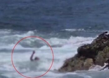 [VIDEO] Delito y escape: atrapan a prófugo condenado por homicidio después de que se lanzó al mar.