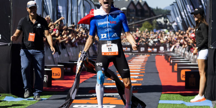 Diego Moya se corona campeón del Itaú IRONMAN 70.3 Pucón 2026 y establece un nuevo récord histórico.