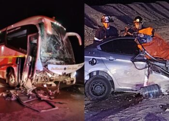 Al menos cinco muertos y varios heridos tras choque entre un bus y un automóvil en Mejillones.