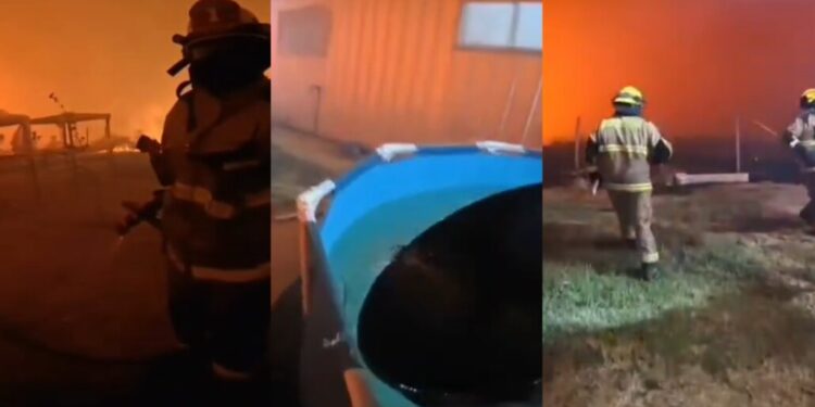 El conmovedor relato de Bomberos Laja tratando de rescatar a una familia y su hogar del incendio forestal.