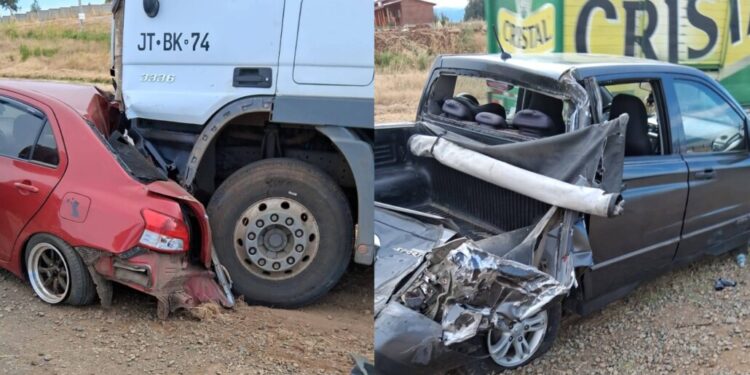 Accidente múltiple en concurrida ruta de Angol causa varios heridos: un camión está implicado.