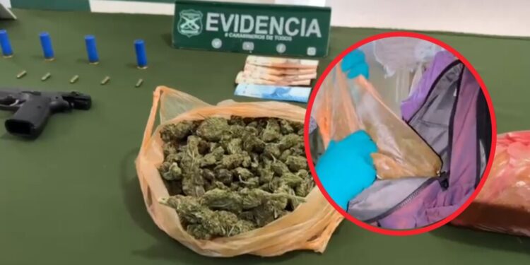 Operativo en Yumbel resulta en cinco detenidos y la incautación de droga: individuos fabricaban y comercializaban queques mágicos.