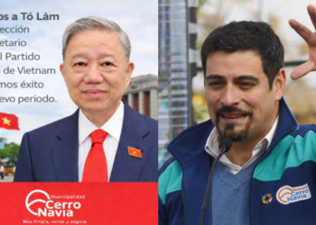 El saludo protocolar de la Municipalidad de Cerro Navia al Partido Comunista de Vietnam suscita fuertes críticas.