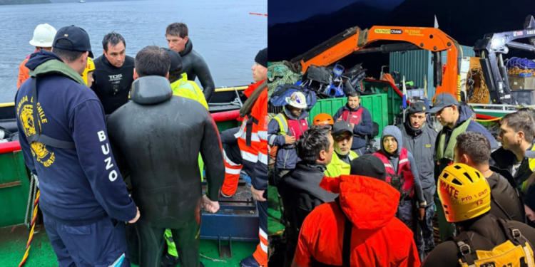 Hallan un tercer cuerpo por el naufragio en el Estuario de Reloncaví: Tres personas siguen desaparecidas.