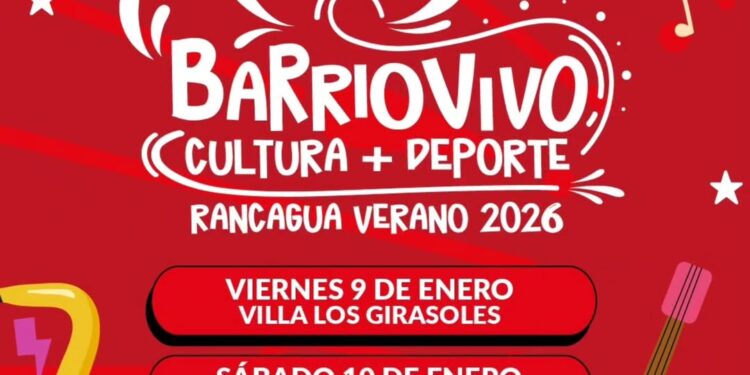 El evento «Barrio Vivo» regresa este verano 2026 en Rancagua con actividades culturales, deportivas y opciones para toda la familia.