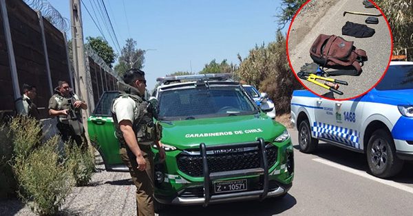 Cuatro personas quedan detenidas tras un operativo de Carabineros en Los Ingleses.