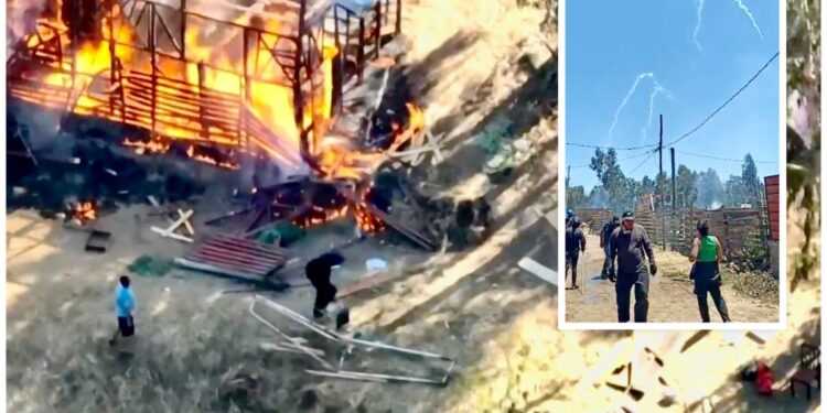 La resistencia al desalojo en San Antonio levanta la voz: acusan a Carabineros de provocar incendios en viviendas y afirman que «quieren quemarnos vivos».