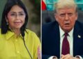 Delcy Rodríguez invita a Trump a “colaborar juntos en una agenda de cooperación para un desarrollo compartido”.