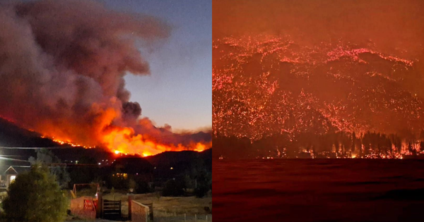 Miles de turistas evacuados por los incendios que consumen la Patagonia argentina.