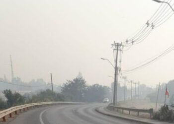 Colina reporta humo por incendio forestal en Melipilla.