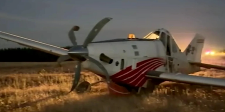 Aeronave de combate contra incendios se desplomó en Cauquenes.