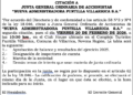 Convocatoria a Junta General Ordinaria de Accionistas de «Nueva Administradora Puntilla Villarrica S.A.»
