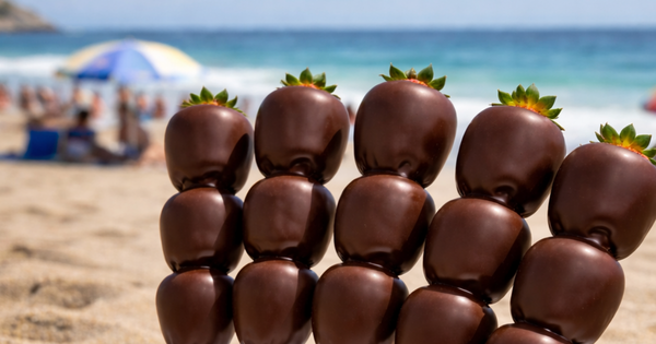 Fiscalización en playas del litoral: acusan de «asquerosa» sustancia en las frutillas vendidas como chocolate.