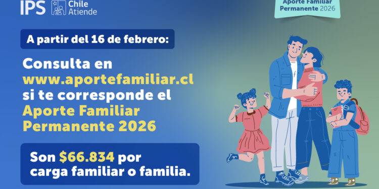 Anuncian las fechas en las que las familias podrán consultar sobre el Aporte Familiar Permanente 2026.