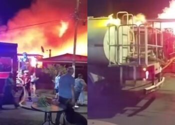 Incendio devasta cuatro casas en San Javier: Lesionado fue trasladado en camioneta municipal debido a la ausencia de ambulancia.